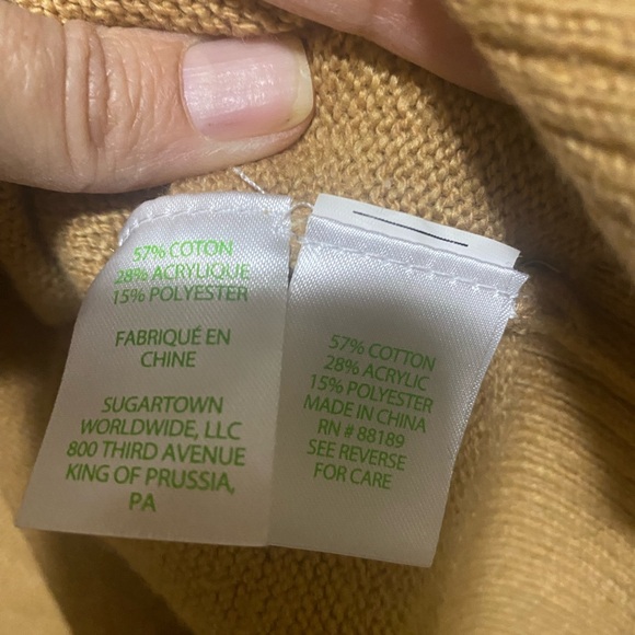 Lilly Pulitzer Camel Crew Neck Cotton blend feminine Sweater Size Small - Picture 8 of 9